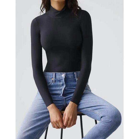 Commando Butter Turtleneck Bodysuit Black Size Large - Picture 3 of 8